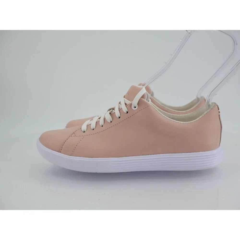 Cole Haan Women's Grand Crosscourt Sneaker Size 7 Nude Beige Lace Up Leather